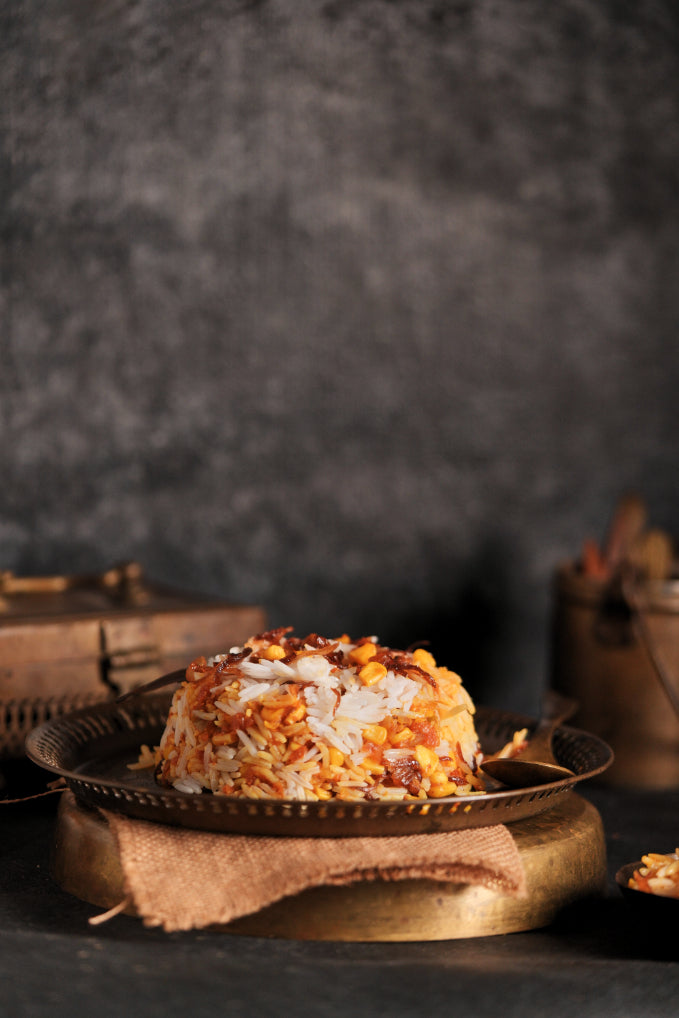 Corn biryani