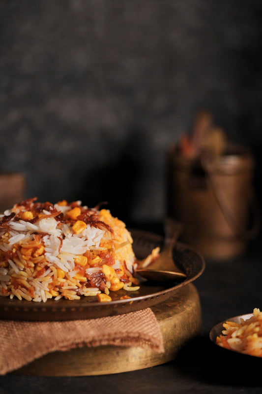 Corn biryani